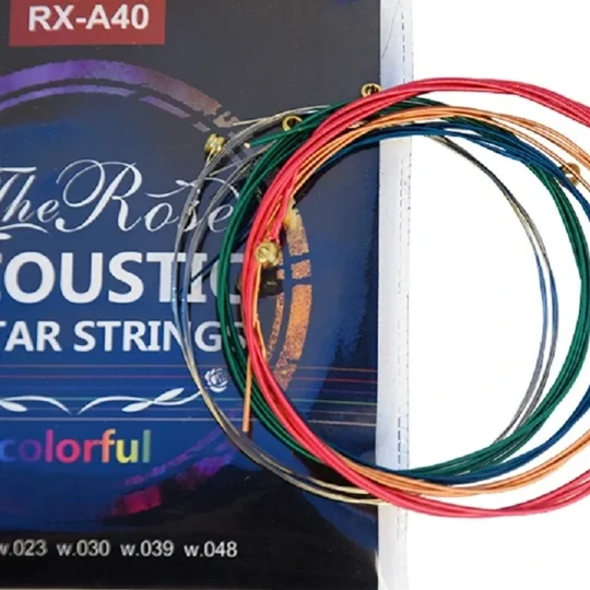 The Rose Acoustic Colourful 10 Gauge RX-A40 Guitar Strings