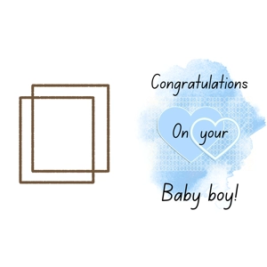 Congratulations on your baby boy card