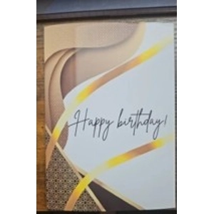 simple brown birthday card
