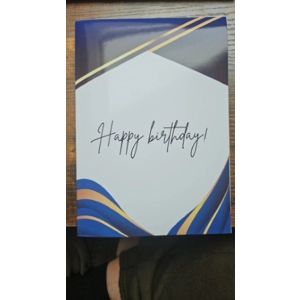 Elegant blue birthday card