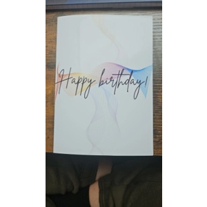 Beautiful rainbow wave birthday card