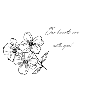 Our hearts are with you - note
