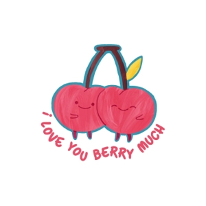 I love you berry much - note