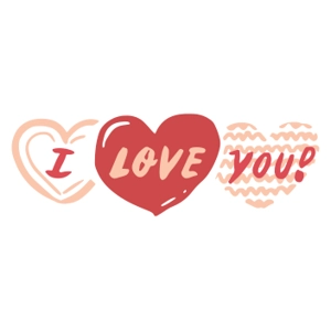 I love you (3 hearts) note