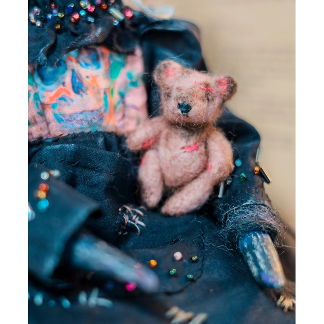 Additional Image for Varvara Kurakina - Black Unicorn Witch with Teddy Companion