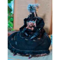 Varvara Kurakina - Black Unicorn Witch with Teddy Companion