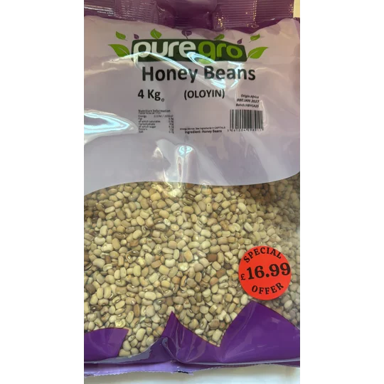 Puregro Honey (Sweet, Oloyin) Beans 1x4kg