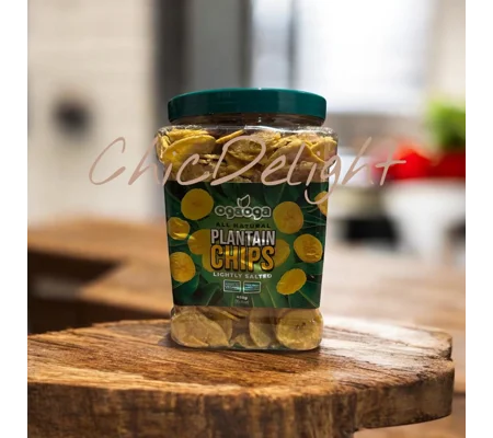 Oga Oga Plaintain chips lightly salted (green) 1x450g
