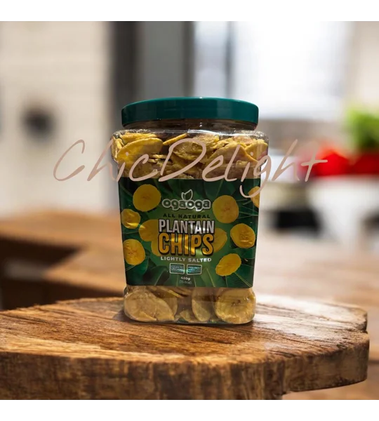 Oga Oga Plaintain chips lightly salted (green) 1x450g