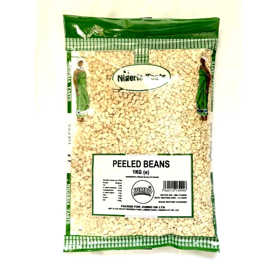 Nigeria Taste Peeled Beans 1x1kg
Peeled beans