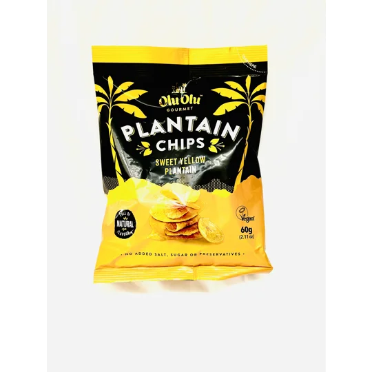 Olu Olu Plantain Crisps Sweet (Yellow) 1x60g