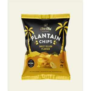 Olu Olu Plantain Crisps Sweet (Yellow) 1x60g