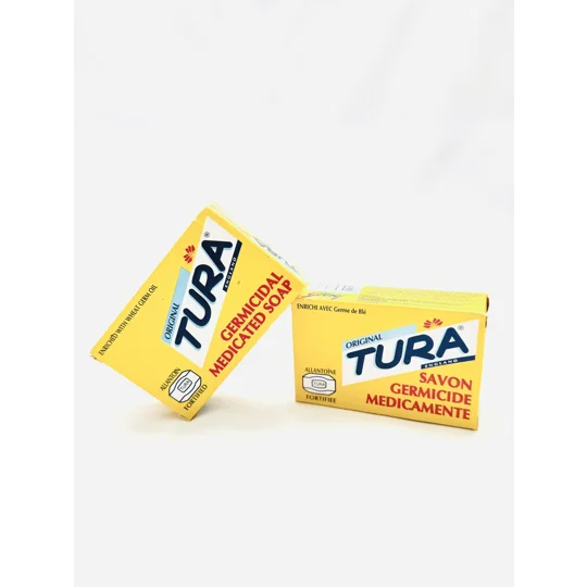 yellow 65kg pack containing a medicated soap