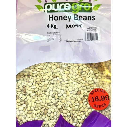 Puregro Honey (Sweet, Oloyin) Beans 1x4kg