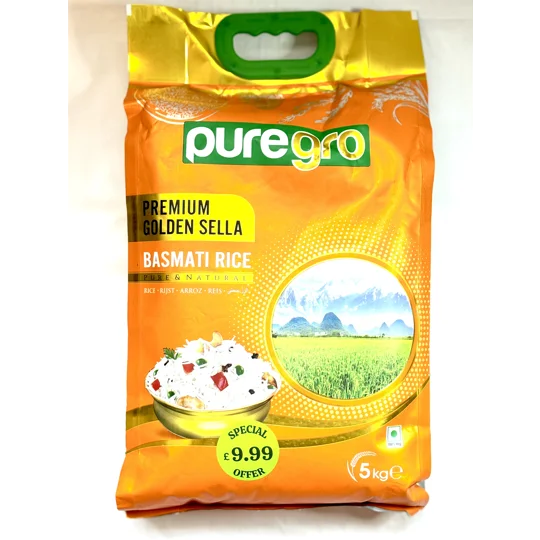 Puregro Premium Golden Sella Basmati Rice 1x5kg
