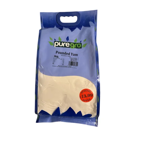 Puregro Pounded Yam 1x4kg
Poundo Yam