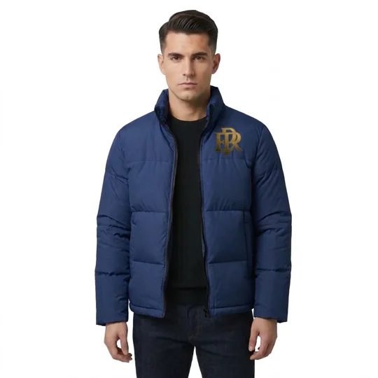 Emilio Places - Rey, Men's Navy Puffer Jackets Size Large