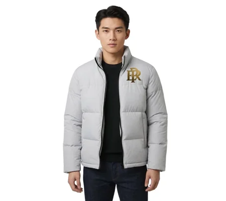 Emilio Places - Rey, Men's Grey Puffer Jackets Size Large