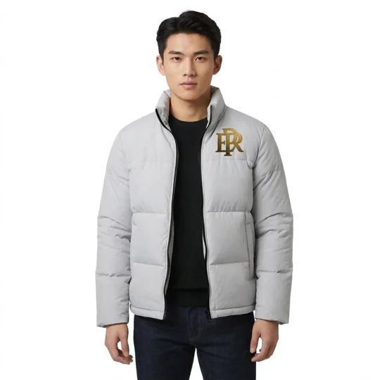 Emilio Places - Rey, Men's Grey Puffer Jackets Size Large