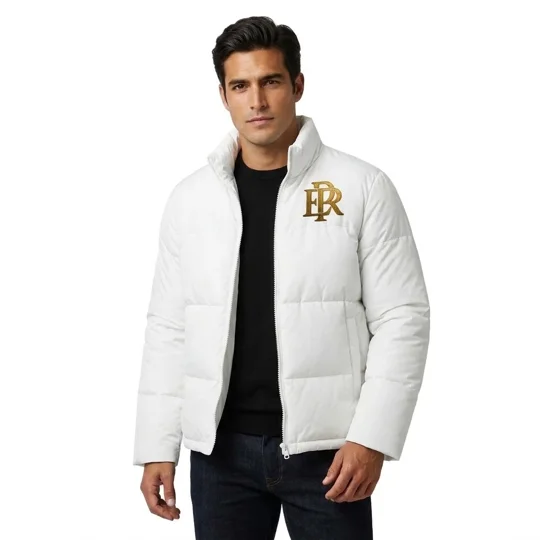 Emilio Places - Rey, Men's White Puffer Jackets Size 2XL