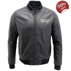 Terracotta Warriors, Men's Varsity Leather Bombe..