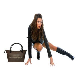 Emilio Places - Rey, Grey  Nappa Leather Tote Handbag