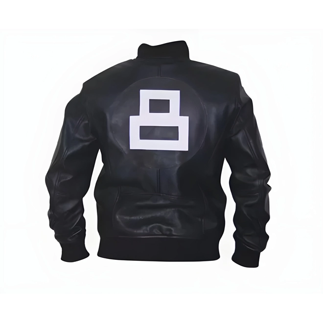 Additional Image for Terracotta Warriors, Men's 8 Ball Sheepskin Leather Jacket Size Large