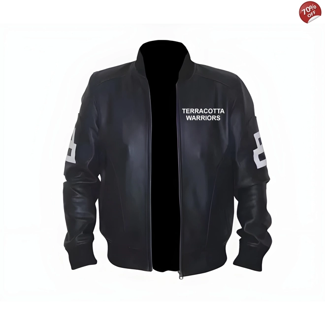product Image for Terracotta Warriors, Men's 8 Ball Sheepskin Leather Jacket Size Large