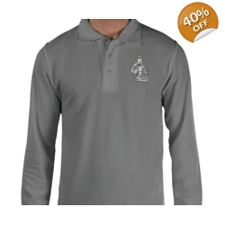 Terracotta Warriors, Men's Long Sleeve Polo Size..