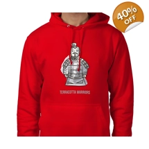 Terracotta Warriors, Hoodie Size XXL
