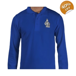 Terracotta Warriors, Men's Long Sleeve Polo Size..