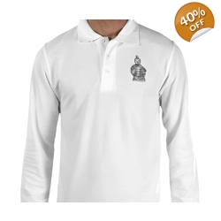 Terracotta Warriors, Men's Long Sleeve Polo Size Medium