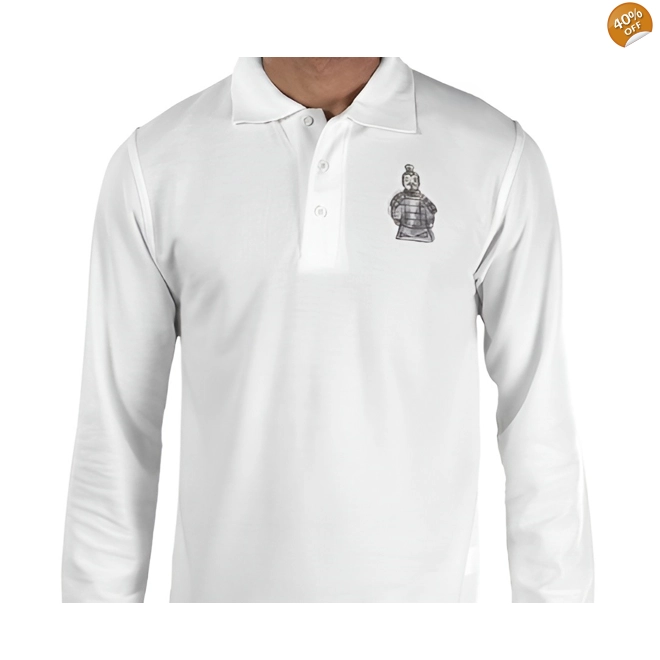product Image for Terracotta Warriors, Men's Long Sleeve Polo Size XXL