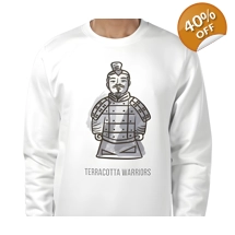 Terracotta Warriors, Sweatshirt Size Medium