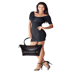 Emilio Places - Rey, Black Nappa Leather Tote Handbag