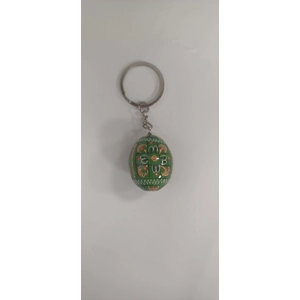 Small Wooden Handpainted Easter Eggs with Keyring