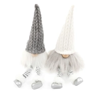16cm Grey Knitted Hat Gonk with D..