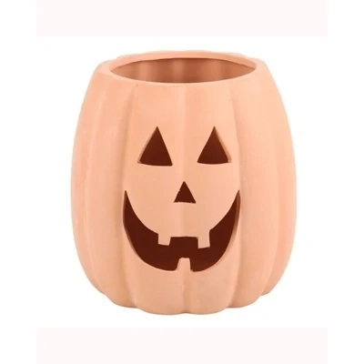 25cm Terracotta Cut Out Pumpkin Decoration