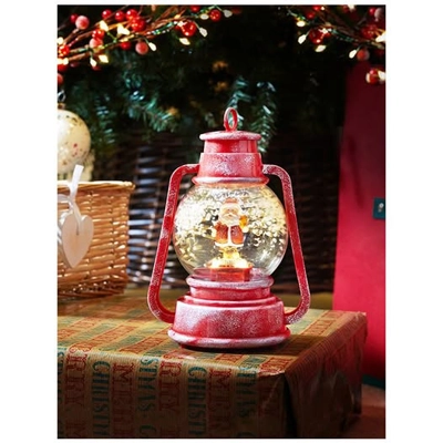 Snowfall Santa Lamp