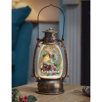 Festive Robin Snowswirl Lantern