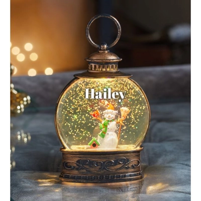Frosty Snowman Snowswirl Lantern