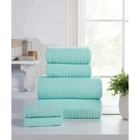 6pc Waffle Towel Bale - Duck Egg
