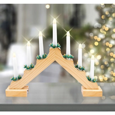 Wooden LED Candle Bridge