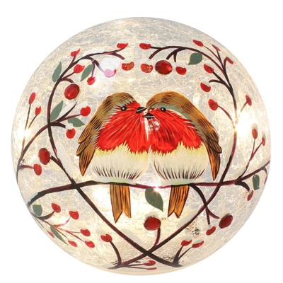 Crackle LED Ball - Robins