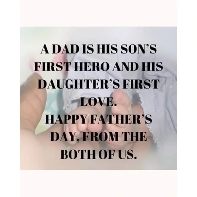 a dad is his son's first hero
