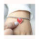All You Need Is Love Beaded Heart Charm Bracelet