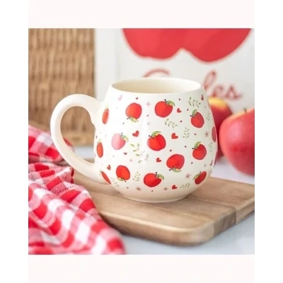 Apple Print Rounded Mug