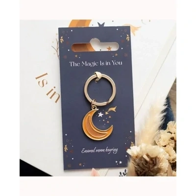 Autumn Magic Moon Keyring