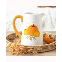 Autumn Pumpkin Ceramic Flower Jug