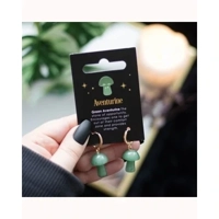 Aventurine Crystal Mushroom Earri..